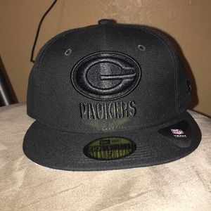 Greenbay packers black on black hat